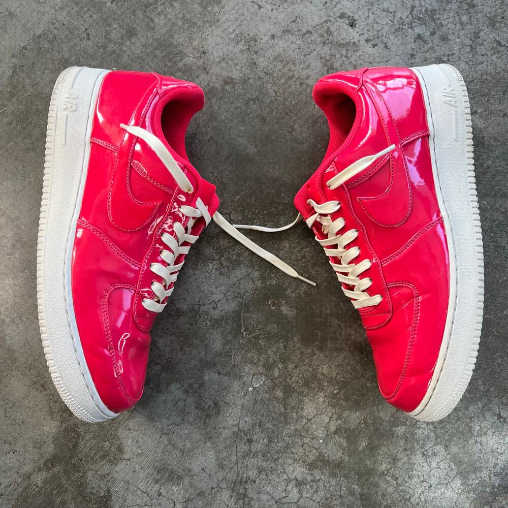 Nike Air Force 1 Low Pink Patent Leather AJ9505-600 Men’s 11 - Picture 3 of 8